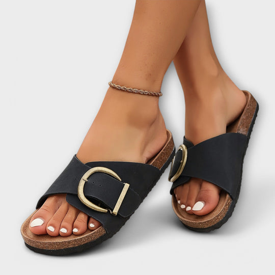 Women's Comfort Sandals with Ergonomic Footbed and Adjustable Buckle
