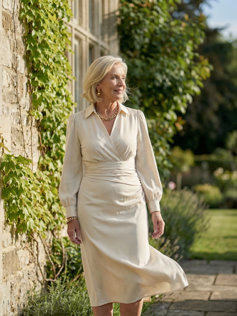 Eloria | Calm Front Midi Dress