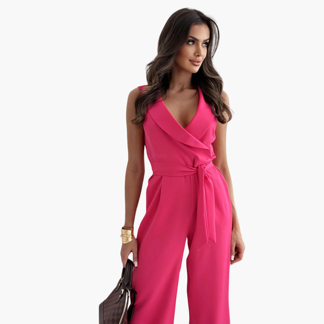 Women’s Jumpsuit with Sleeveless Design and Fitted Shape