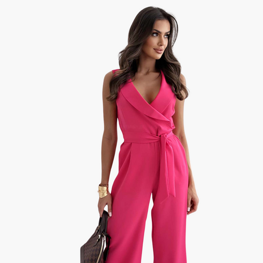 Women’s Jumpsuit with Sleeveless Design and Fitted Shape
