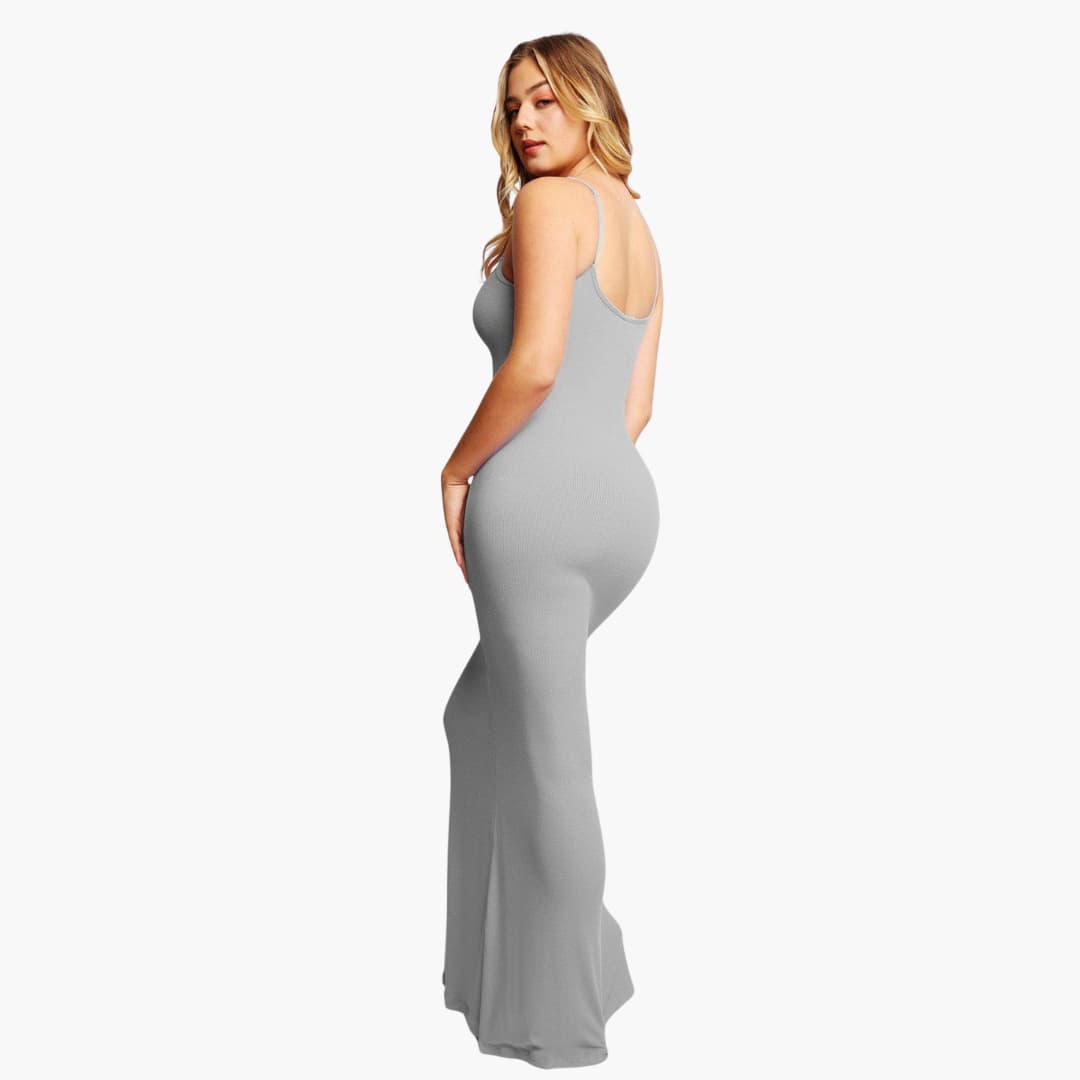 Women’s Bodycon Maxi Dress with Straps and Shaping