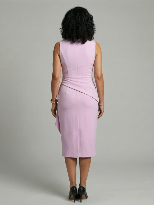Oriel | Asymmetric Drape Midi Dress