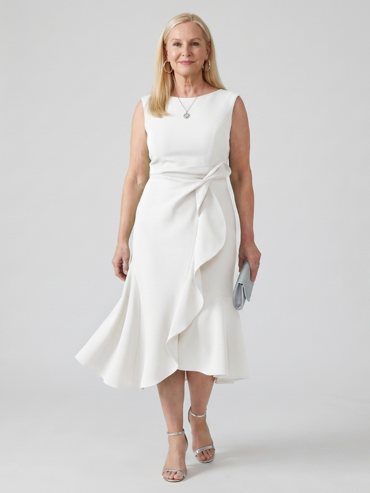 Voren | Simple Drape Midi Dress