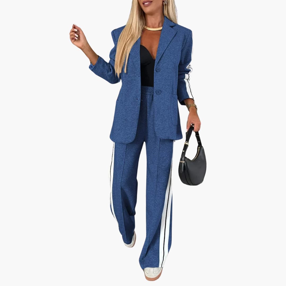 Women’s Two-Piece Set with Side Stripe Detail