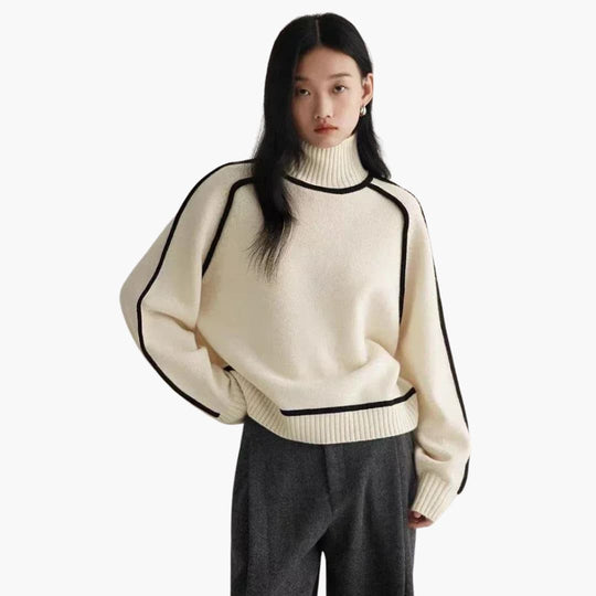 Women’s Turtleneck Jumper with Long Sleeves and Cosy