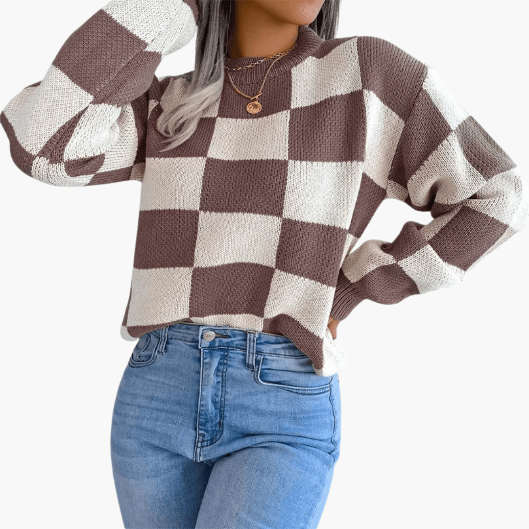 Women’s Oversized Knit Jumper with Long Sleeves and Pullover Style
