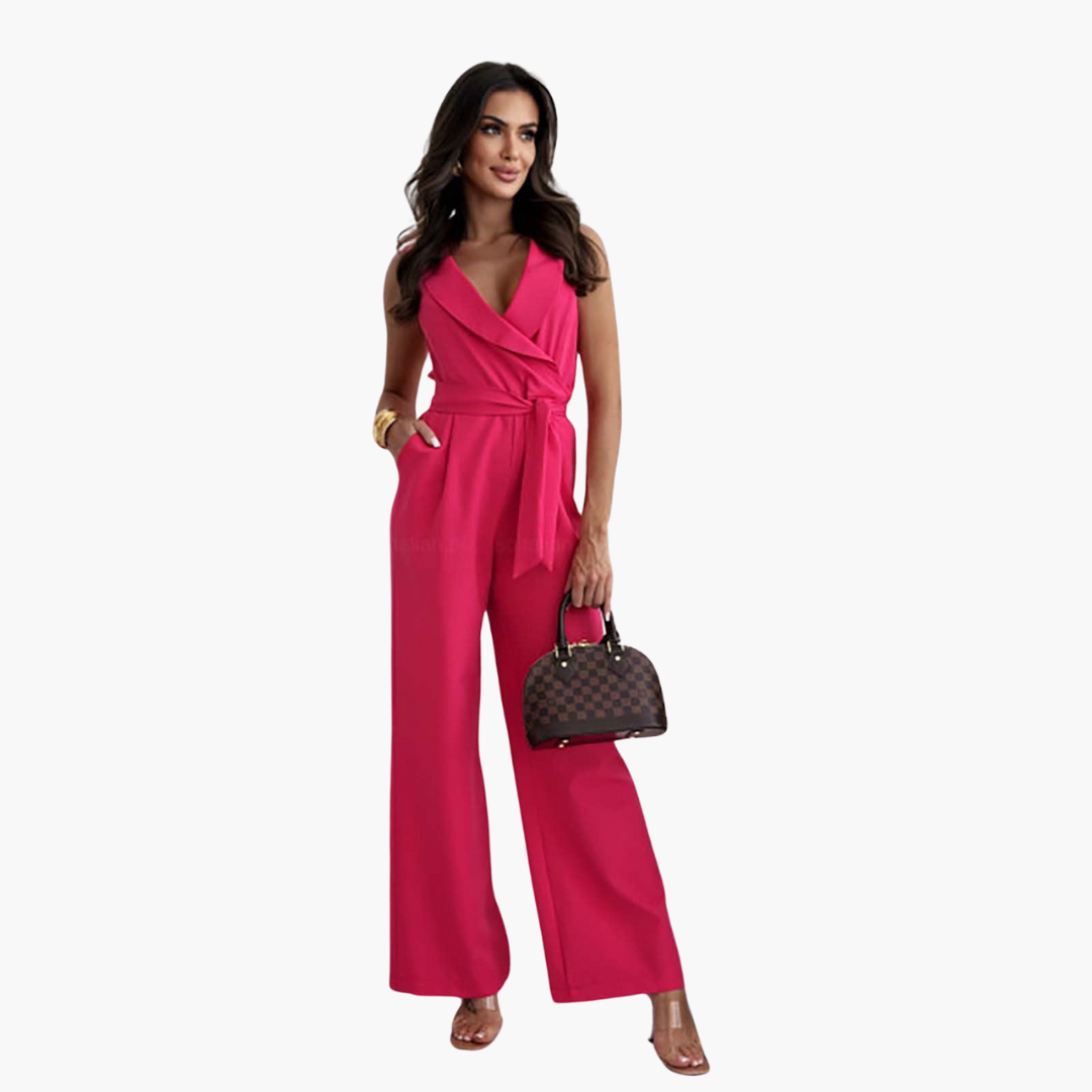 Women’s Jumpsuit with Sleeveless Design and Fitted Shape