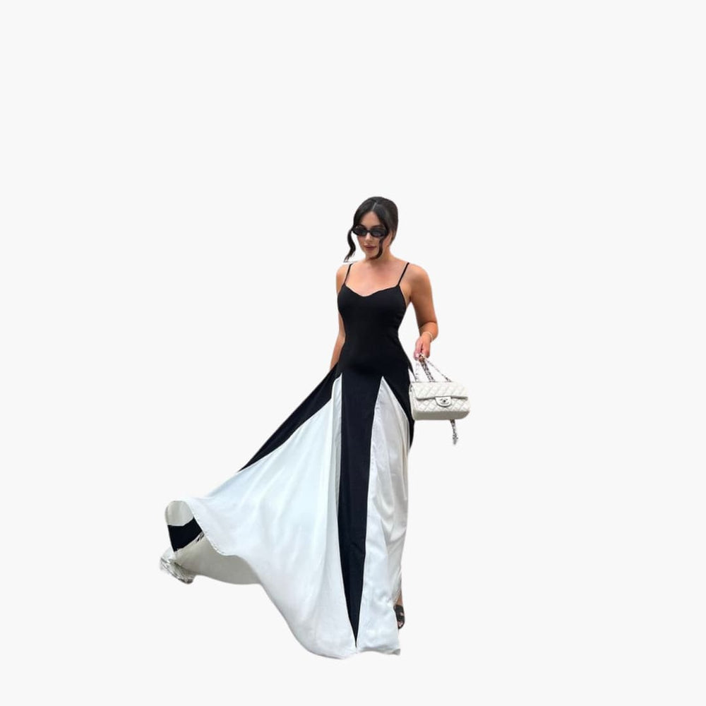 Women's Maxi Dress with Sleeveless Design and A-Line Skirt