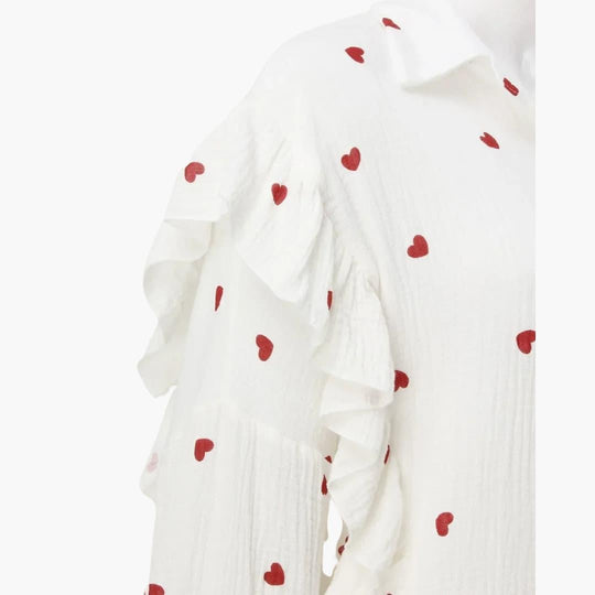 Women's Two-Piece Co-Ord Set with Button-Down Shirt and Shorts