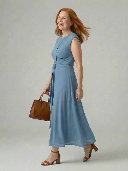 Orin | Clean Tie Midi Dress