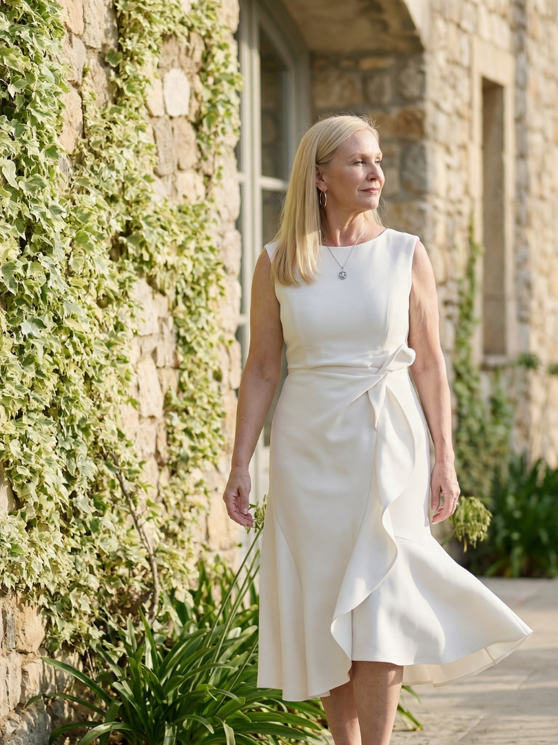 Voren | Simple Drape Midi Dress
