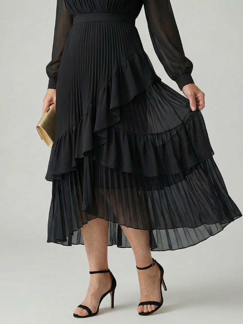 Aris | Fluid Drape Midi Dress