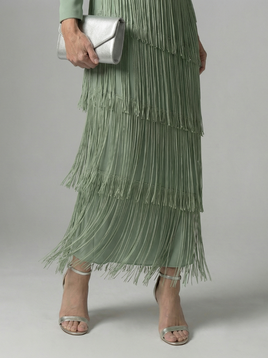 Noren | Fringe Layer Midi Dress