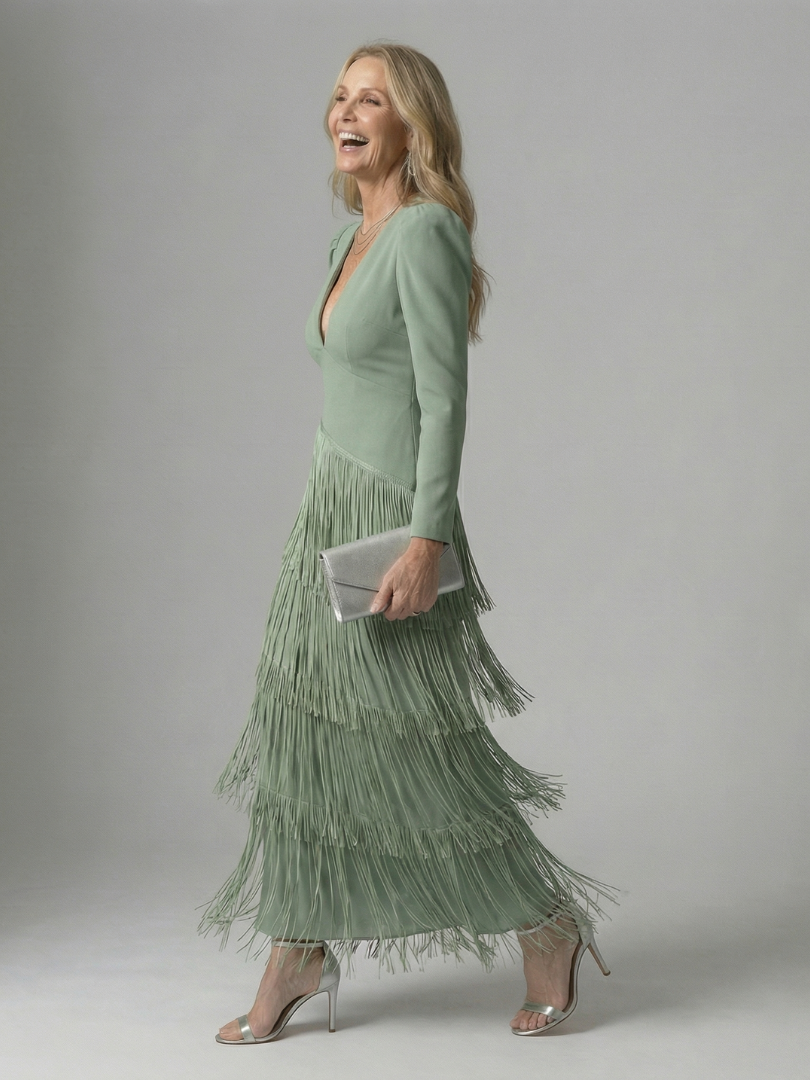 Noren | Fringe Layer Midi Dress
