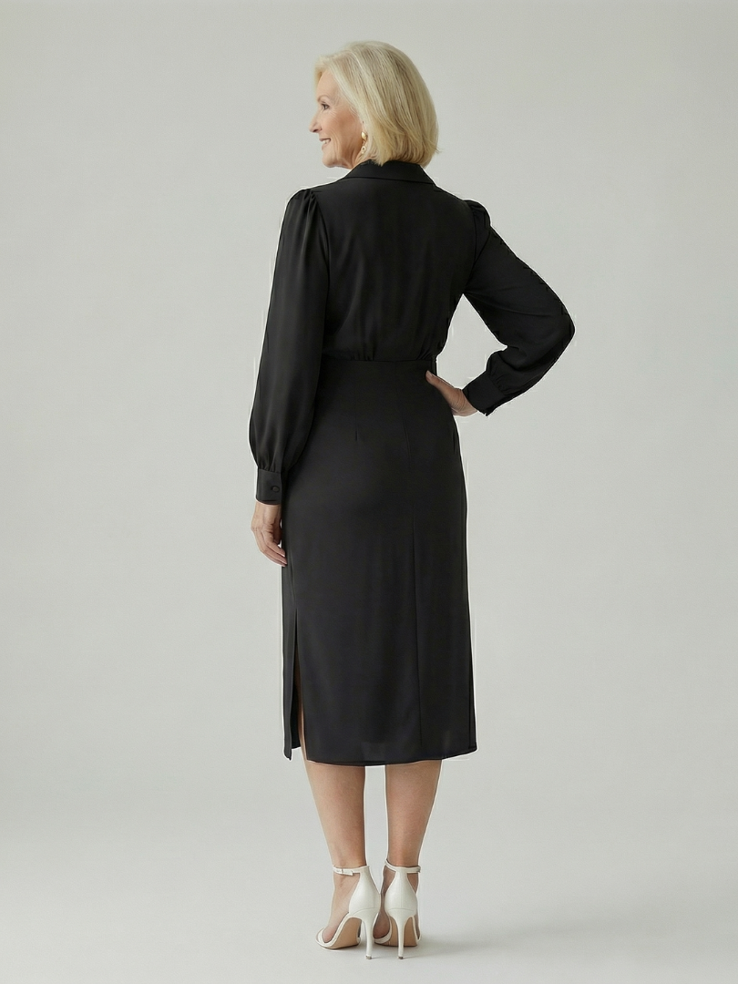 Eloria | Calm Front Midi Dress