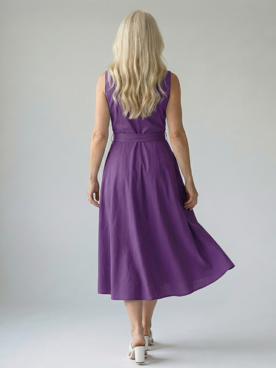 Ziven | Relaxed Drape Midi Dress
