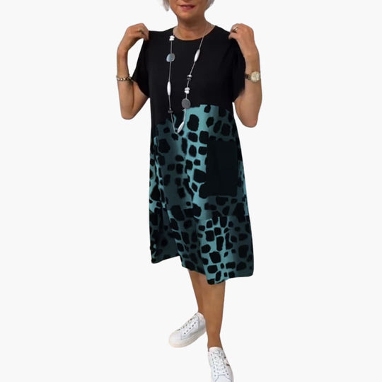 Women’s Summer Dress with Loose Fit and Animal Print