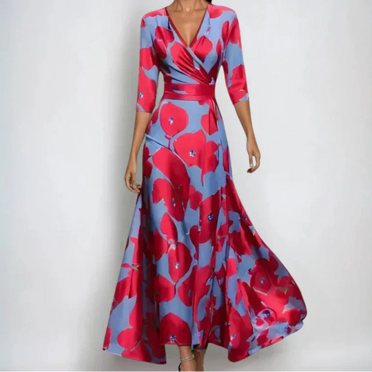 Women's Elegant Dress with Flattering Wrap Design