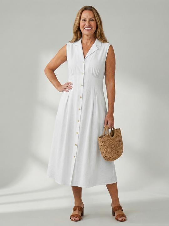 Celyn | Stack Button Midi Dress