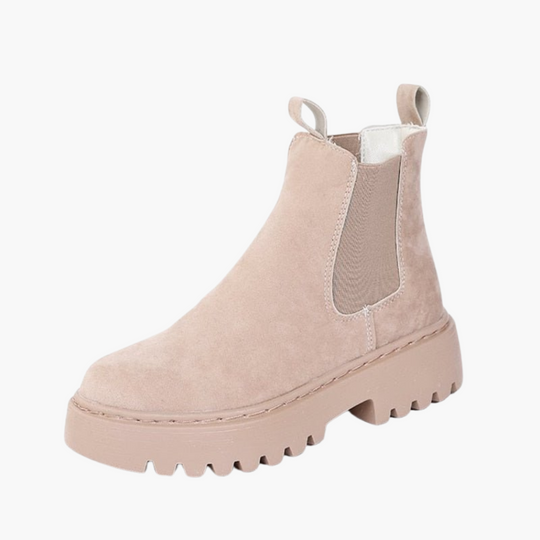 Women’s Ankle Boots with Elasticated Panels and Lug Sole