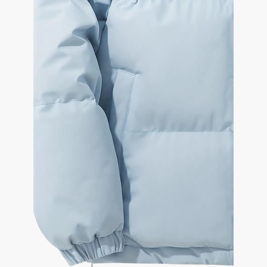 Women’s Puffer Jacket with Quilted Design and Hood