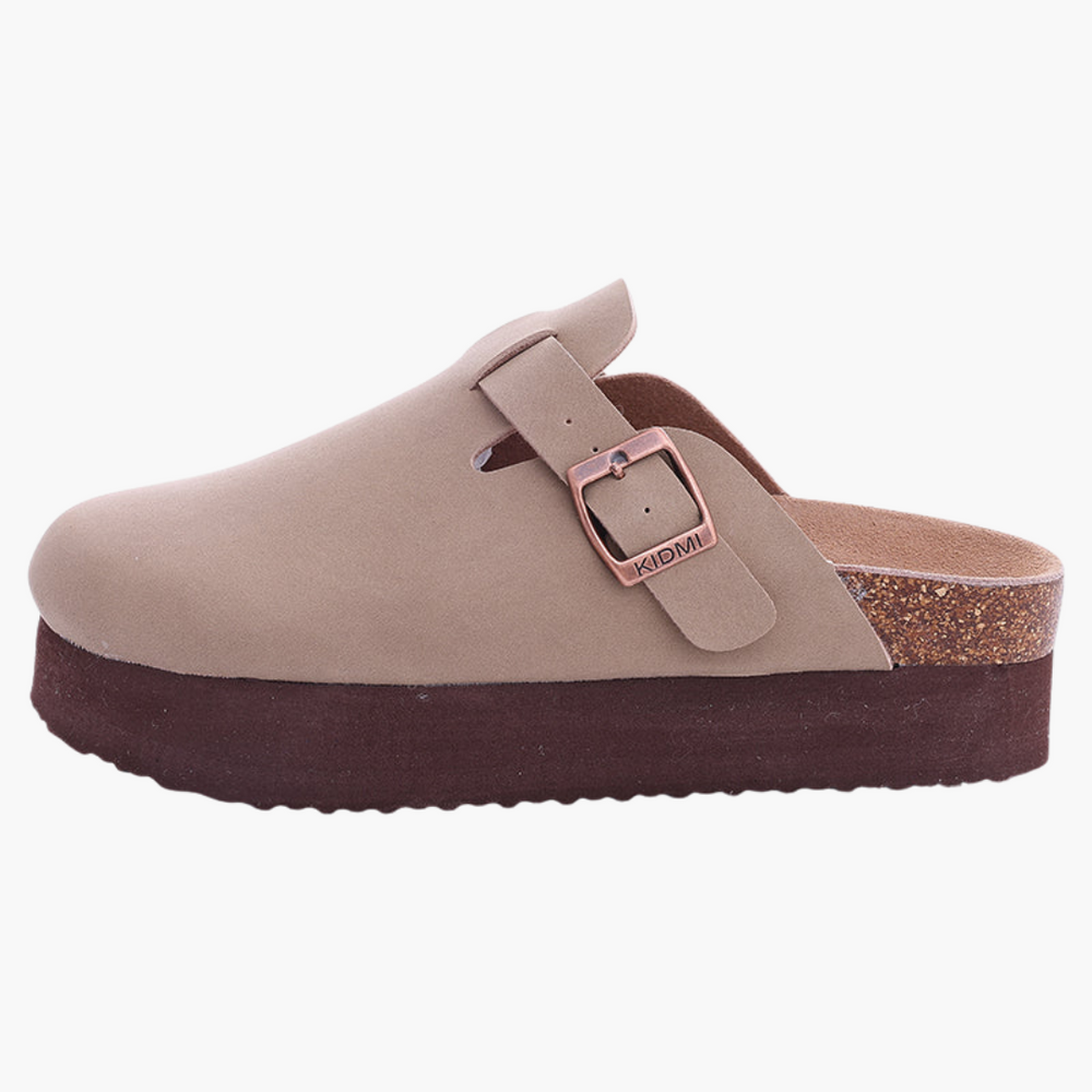 Women's Clogs with Slip-On Design and Buckle Detail