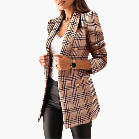 Women’s Blazer with Button Front and Longline Fit