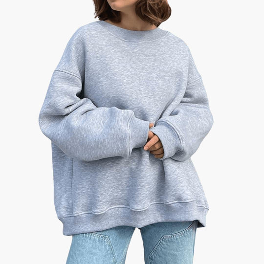 Women’s Sweatshirt with Crew Neck and Relaxed Fit