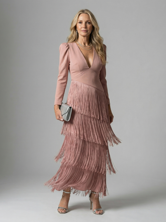 Noren | Fringe Layer Midi Dress