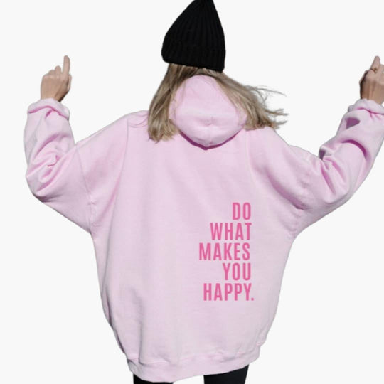 Women's Oversized Fleece Hoodie with Long Sleeves and Drawstring Hood