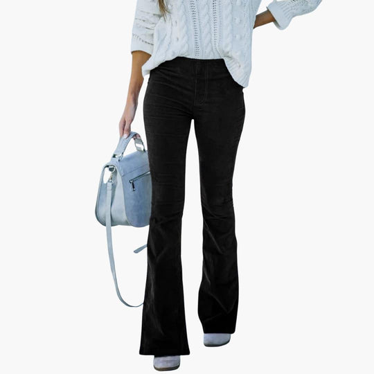 Women's High-Waisted Flare Leggings with Stretch Fit