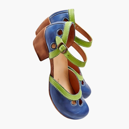 Women’s Closed-Toe Sandals with Adjustable Ankle Strap and Cushioned Sole