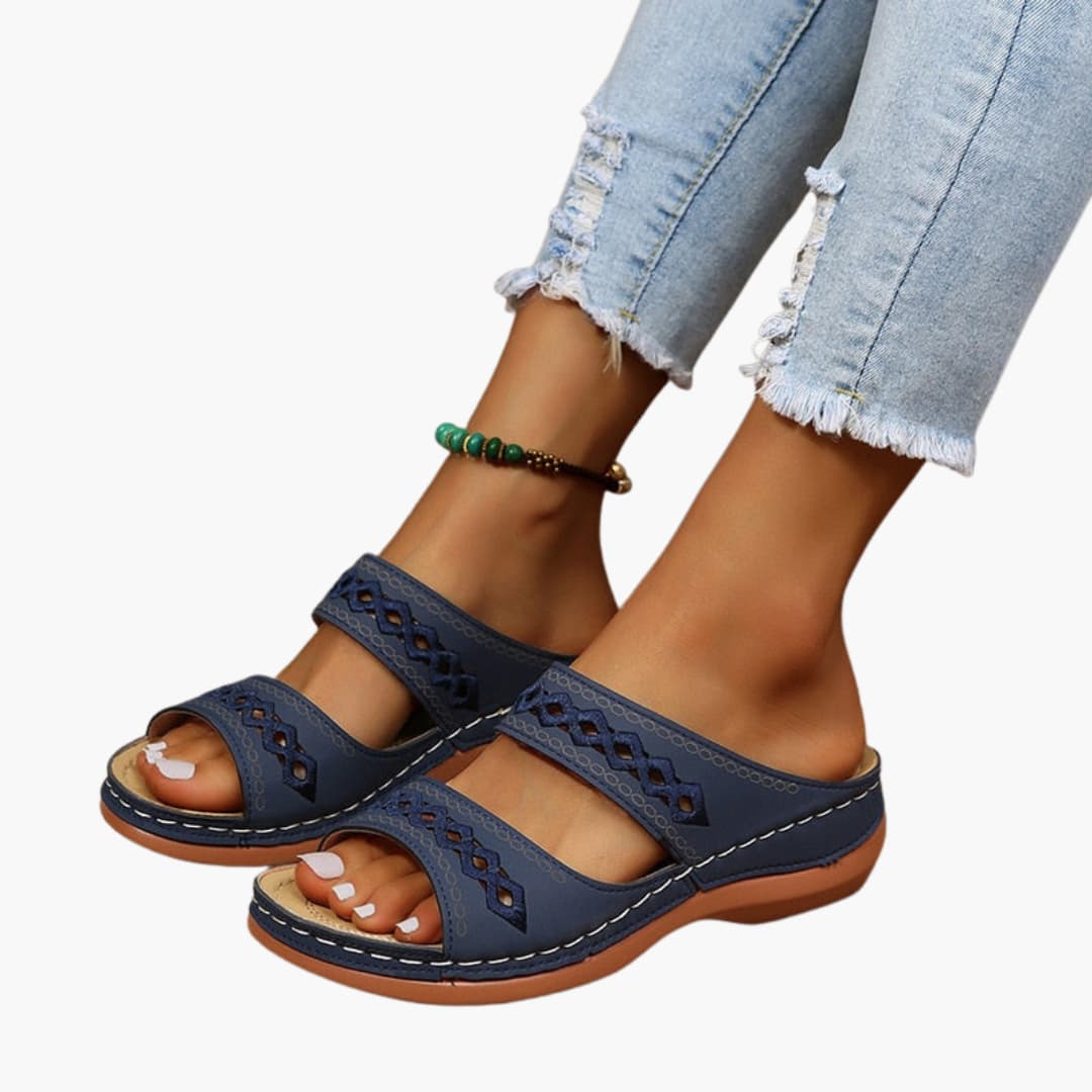 Women’s Slip-On Loafers with Strap and Buckle
