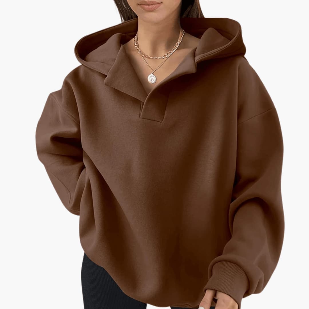 Women's Hoodie with Large Hood and Kangaroo Pocket