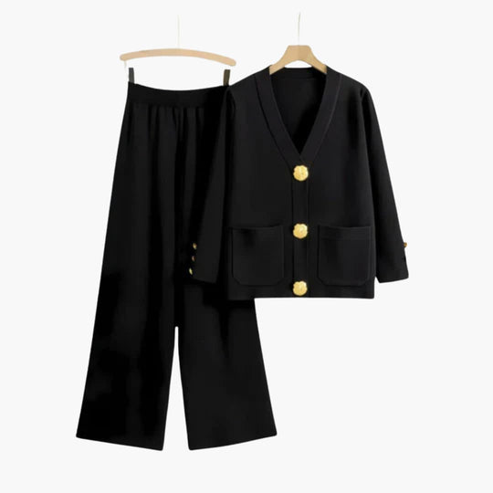 Women’s two-piece set with cardigan and trousers