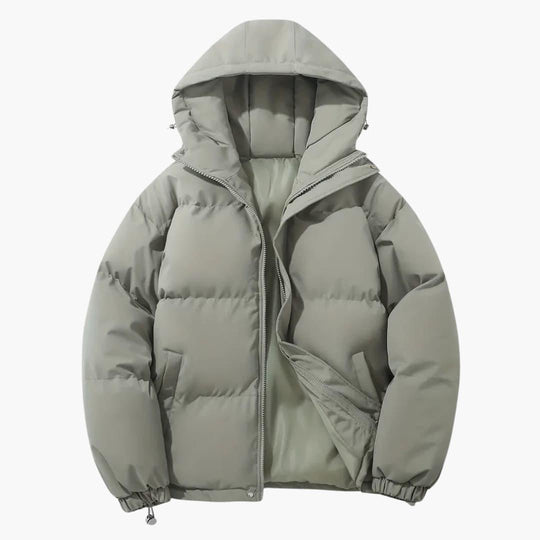Women’s Puffer Jacket with Quilted Design and Hood
