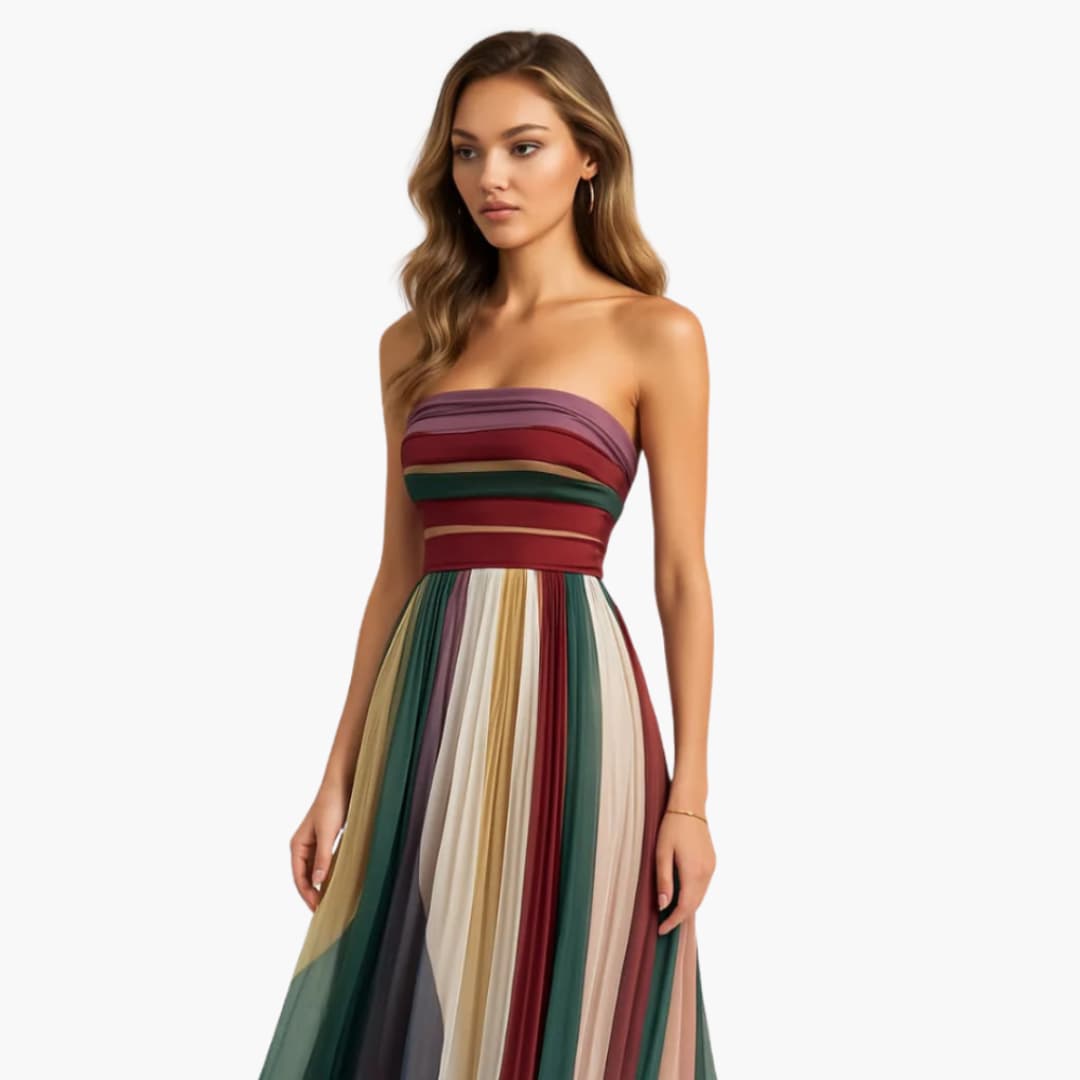 Women’s Maxi Dress with Pleated Skirt