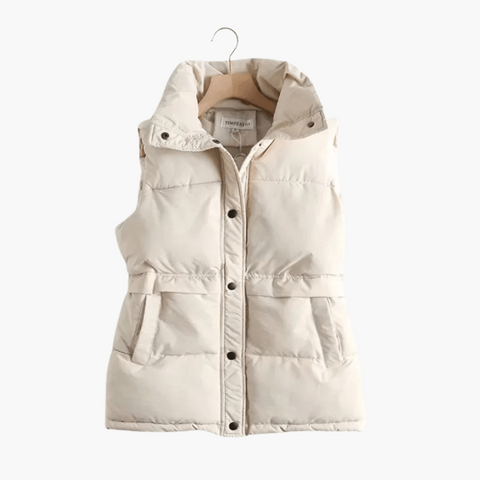 Women’s Quilted Puffer Vest with Slim Fit and Lightweight Insulation