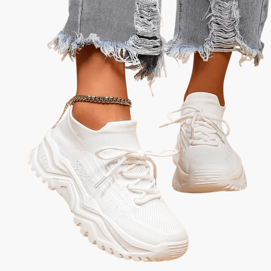 Women’s Knit Sneakers with Low-Top Design