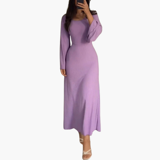 Women's Maxi Dress with Long Sleeves and Flattering Fit