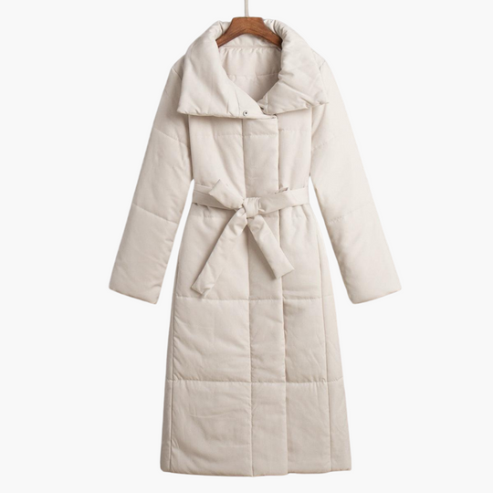 Women’s Long Winter Coat with Belt and Oversized Fit