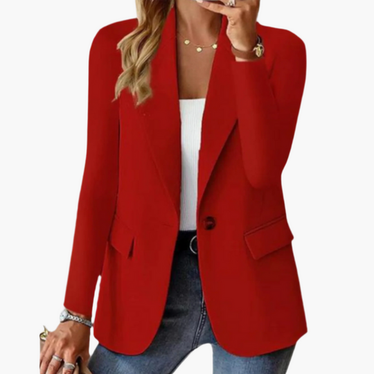 Women’s Blazer with Notch Lapel and Single Button Fastening
