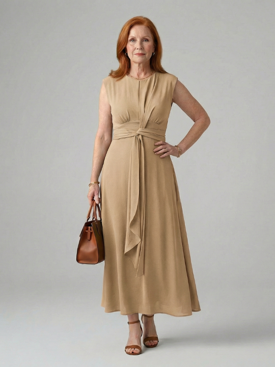 Orin | Clean Tie Midi Dress