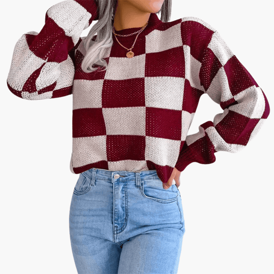 Women’s Oversized Knit Jumper with Long Sleeves and Pullover Style