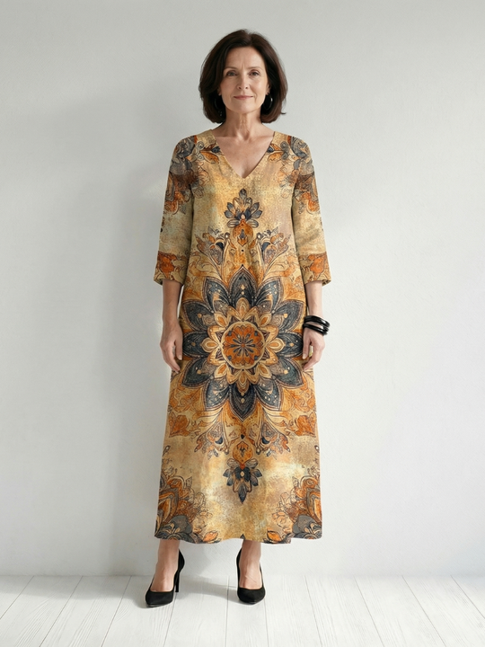 Damon | Gentle Floral Midi Dress