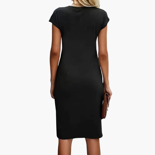 Women’s Sleeveless V-Neck Tank Top with Pleated Front