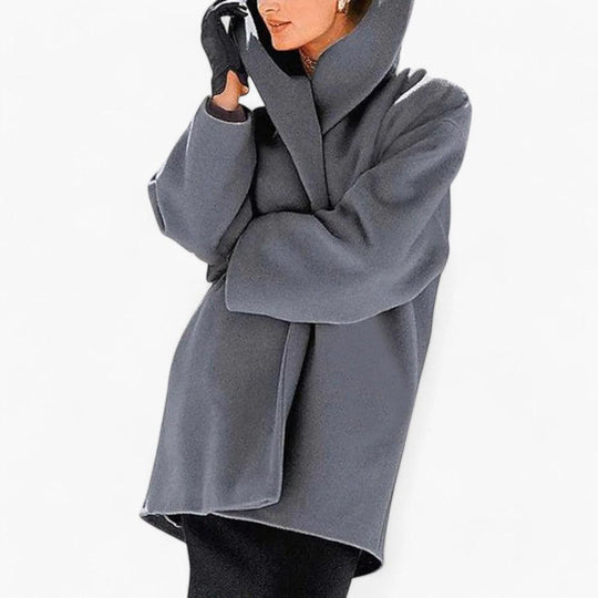 Women’s Spring Coat with Button Fastening and Shaped Fit
