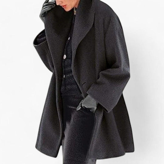Women’s Spring Coat with Button Fastening and Shaped Fit
