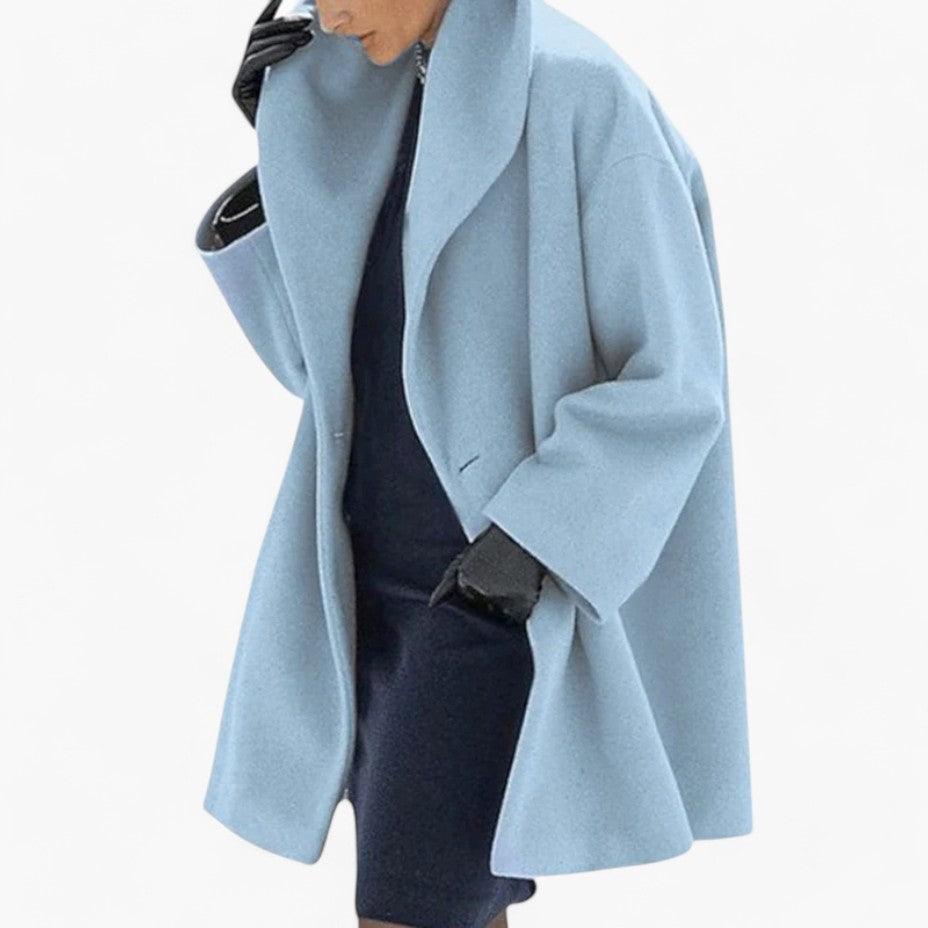 Women’s Spring Coat with Button Fastening and Shaped Fit