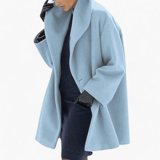 Women’s Spring Coat with Button Fastening and Shaped Fit